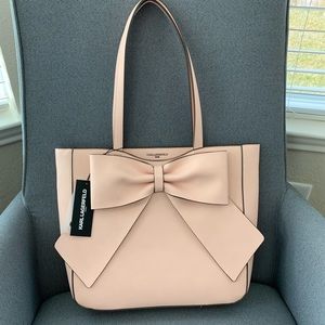 Karl Lagerfeld soft pink cream color shoulder bag